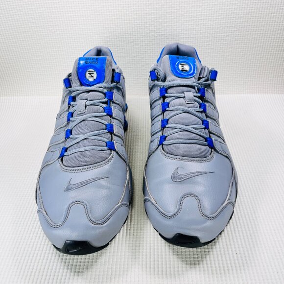 Nike Shox Sneakers 378341-014 Grey Racer Blue Men’s 12 US Athletic Shoes - Picture 2 of 12